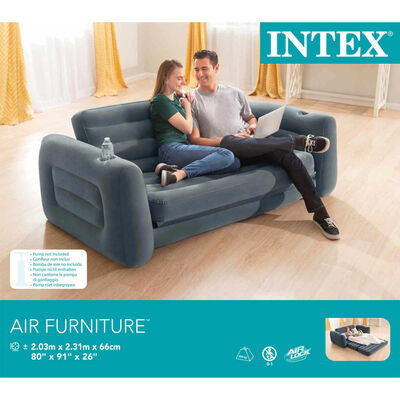 INTEX Intex 引き出し式チェア 203x231x66 cm ダークグレー