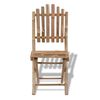 vidaXL 折りたたみ式ガーデンチェア 2点 竹製