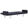vidaXL ソファベッド アームレスト付き ブラック ポリエステル製