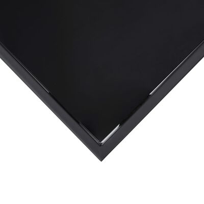 vidaXL ガーデンバーテーブル ブラック 110x60x110cm 強化ガラス