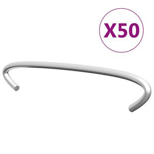 vidaXL ガビオンフック 50点セット 亜鉛メッキ鋼製 10cm