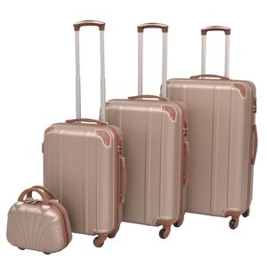 vidaXL ハードスーツケース4点セット シャンパン