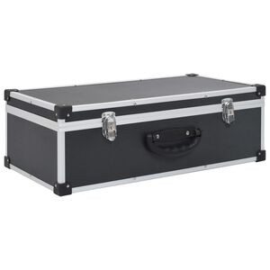 vidaXL CDケース 80枚 アルミ ABS ブラック