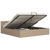 vidaXL 油圧式収納ベッドフレーム カプチーノ 合成皮革製 180x200cm