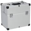 vidaXL ツールケース 38x22.5x34 cm シルバー アルミ製