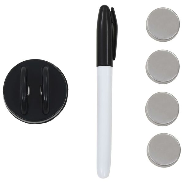 vidaXL 壁掛け用 マグネットホワイトボード ガラス 100x60cm