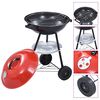 vidaXL 携帯式 チャコールケトルBBQグリル XXL ホイール付き 44cm