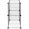 vidaXL 8パネルペットケージ ブラック 35x35 cm スチール