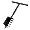 vidaXL ハンドル付き 掘削ドリル アースオーガー用ビット 200 mm 3スパイラル型 スチール製 黒色