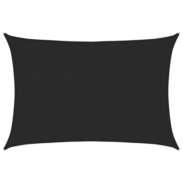 vidaXL サンシェードセイル 160g/m² ブラック 5x7m 高密度ポリエチレン