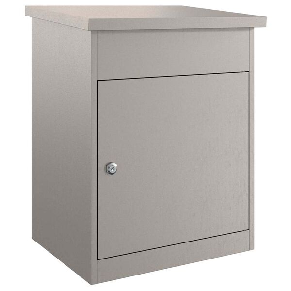 vidaXL パーセルドロップボックス ストレージ付き ドア付き ロック付き 錆 47.5 x 38 x 59 cm 耐候性スチール