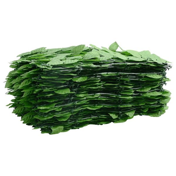 vidaXL バルコニースクリーン リーフ付き グリーン 300x150cm