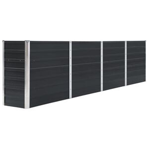 vidaXL ガーデンレイズドベッド 320x40x77cm 亜鉛メッキ鋼製 アントラシート