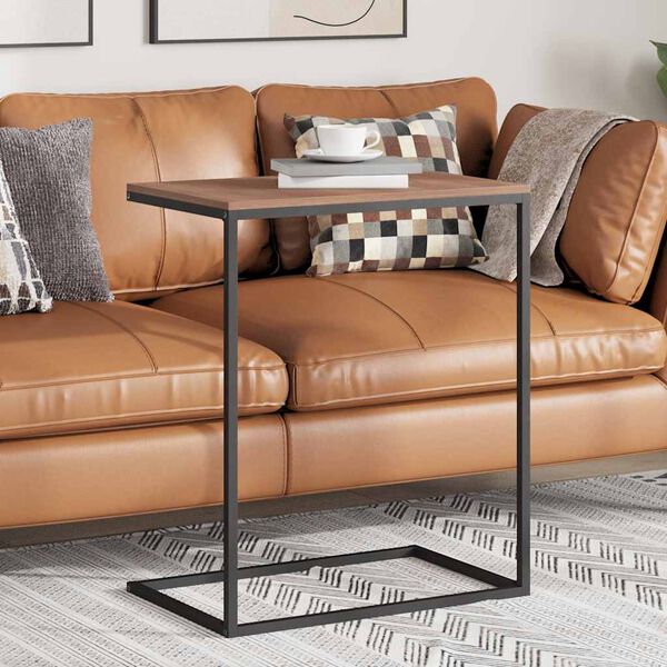 vidaXL サイドテーブル ブラック 55x35x66cm エンジニアリングウッド