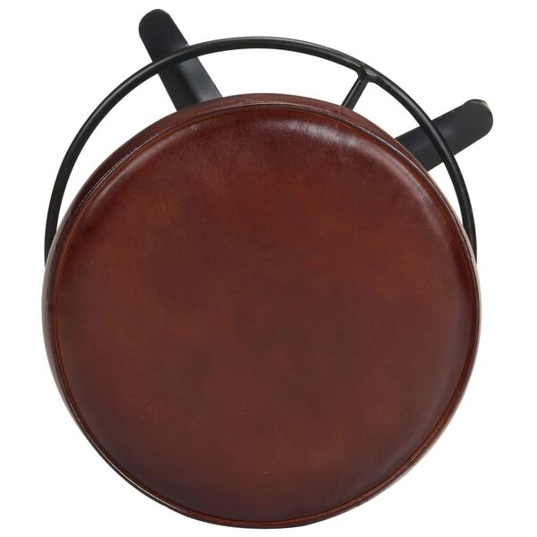 vidaXL バースツール 2点 52cm 本革製