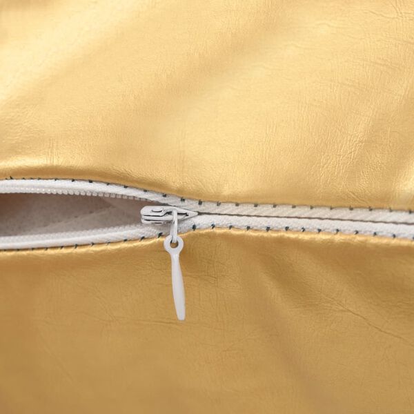 vidaXL クッション 2個セット PU製 60x60cm ゴールド