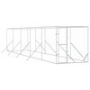 vidaXL 屋外用犬小屋 シルバー 2x10x2m 亜鉛メッキ鋼製