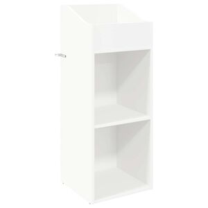 vidaXL レコードキャビネット ホワイト 36 x 36 x 95.5 cm エンジニアードウッド