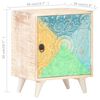 vidaXL ベッドサイドキャビネット 彫刻デザイン 40x30x50cm アカシア無垢材