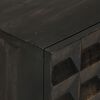 vidaXL サイドボード ブラック 55x34x75 cm マンゴー無垢材＆鉄製