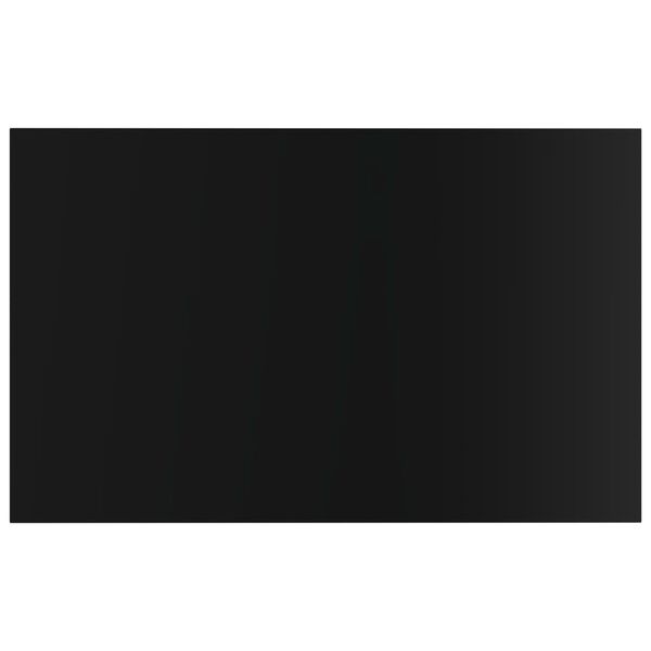 vidaXL 本棚ボード 4点 ハイグロスブラック 80x50x1.5cm パーティクルボード