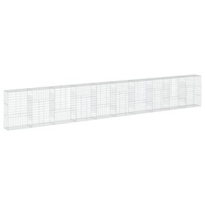vidaXL 蛇籠バスケット カバー付き 1000x50x150cm 亜鉛メッキ鉄