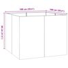 vidaXL プランター ブラック 100x100x80 cm スチール