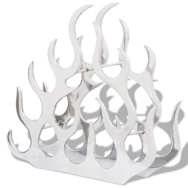 vidaXL ワインスタンド ボトル11本 シルバー アルミ製