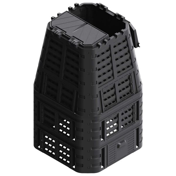 vidaXL ガーデン堆肥箱 ブラック 93.3x93.3x146cm 1000L