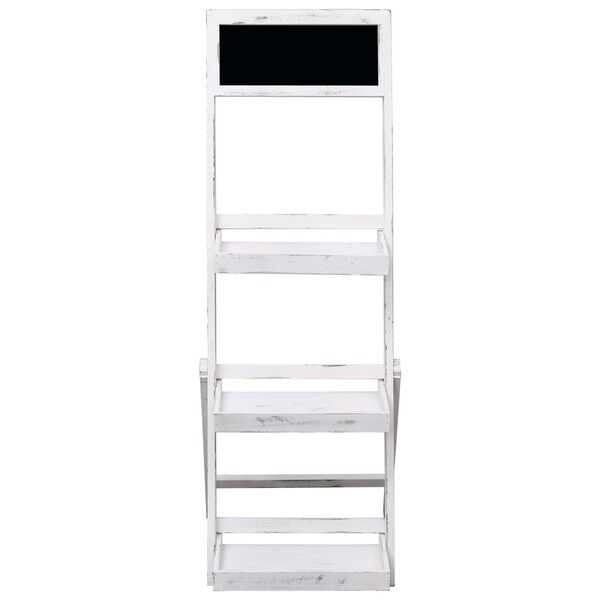 vidaXL 黒板スタンド ホワイト 42x40x120cm 木製