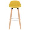 vidaXL バースツール 2点 マスタードイエロー 布製