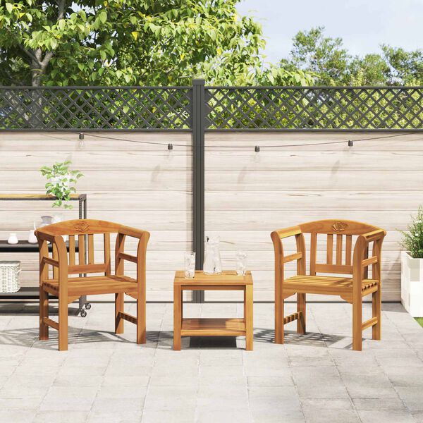 vidaXL バラのベンチ ナチュラル 68.5 x 46 x 82.5 cm ソリッドアカシアウッド