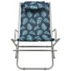 vidaXL ロッキングチェア 2点 スチール製 リーフ柄
