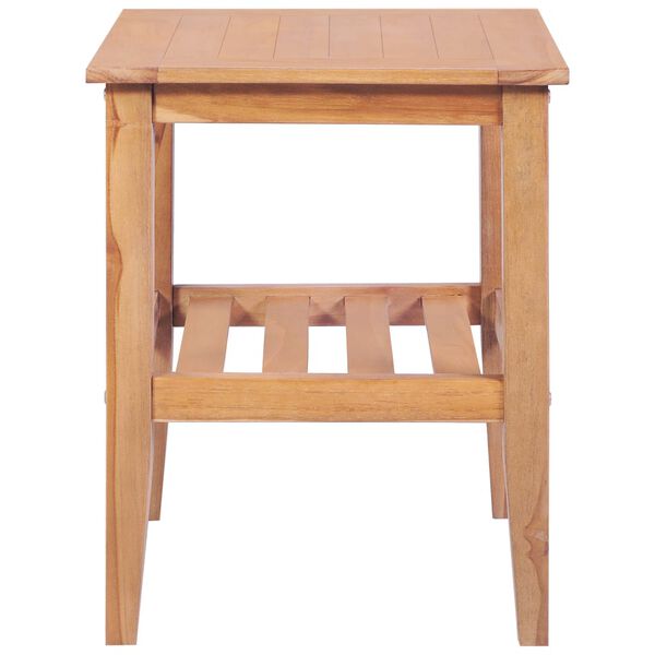 vidaXL コーヒーテーブル 40x40x50cm スクエア チーク無垢材