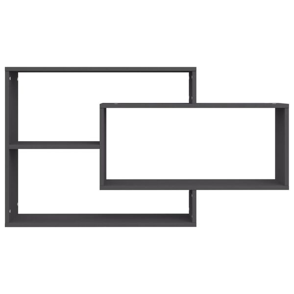 vidaXL ウォールシェルフ グレー 104x20x58.5cm エンジニアリングウッド