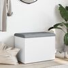 vidaXL 収納ベンチ ホワイト 62x42x45 cm エンジニアードウッド