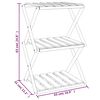 vidaXL 3段折りたたみ棚 ブラウン 43x31x63cm 無垢材アカシア