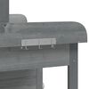 vidaXL キャビネット付きポッティングテーブル グレー 110.5x45x124.5 cm 無垢材 モミ材