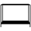 vidaXL コンソールテーブル ブラック 100x35x75cm 強化ガラス製