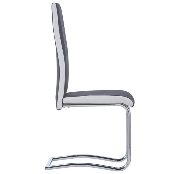 vidaXL カンチレバーダイニングチェア 2点 ブラック 布製