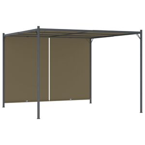 vidaXL ガーデンパーゴラ 引き込み式ルーフ付き トープ 3x3m 180g/m&sup2;