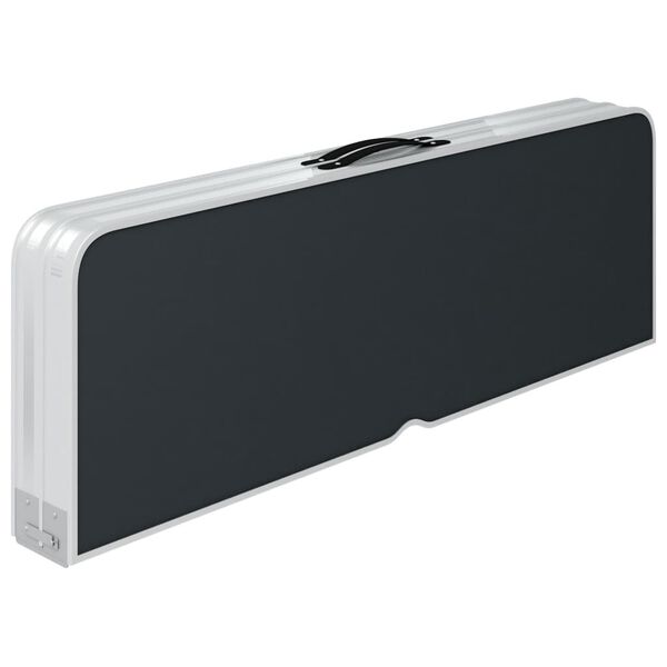 vidaXL 折りたたみキャンプテーブル ベンチ2点付き アルミ製 グレー