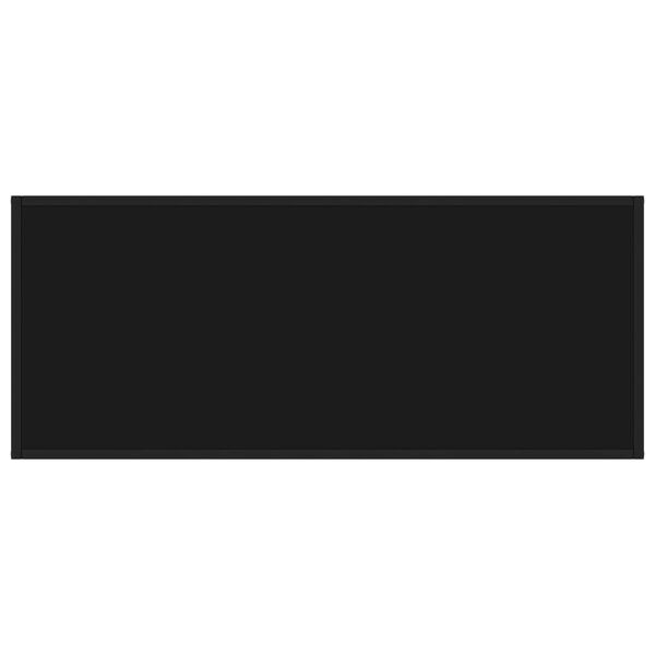 vidaXL コーヒーテーブル ブラック 120x50x35cm ブラックガラス製