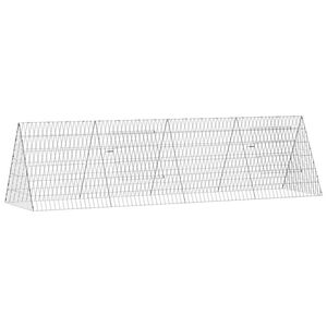 vidaXL 鶏小屋 シルバー 215 x 55 x 55 cm 亜鉛メッキ鋼板