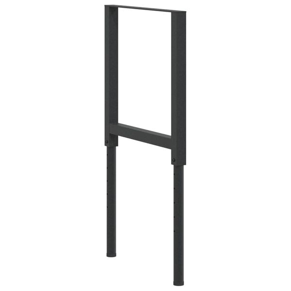 vidaXL ワークベンチ用フレーム 調整可能 2点 金属製 55x(69-95.5)cm ブラック