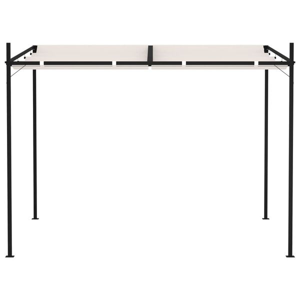 vidaXL ガゼボ 引き込み式ルーフ付き クリーム 300x300x233cm