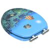 vidaXL トイレ便座 ソフトクローズ式ふた MDF製 深海デザイン