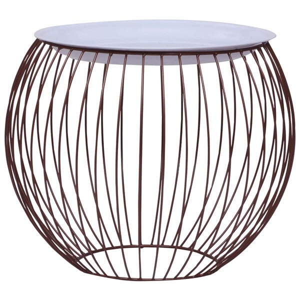 vidaXL コーヒーテーブル 直径51cm ゴールド