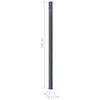 vidaXL フェンス支柱 3本セット ダークグレー アルミ製 185cm