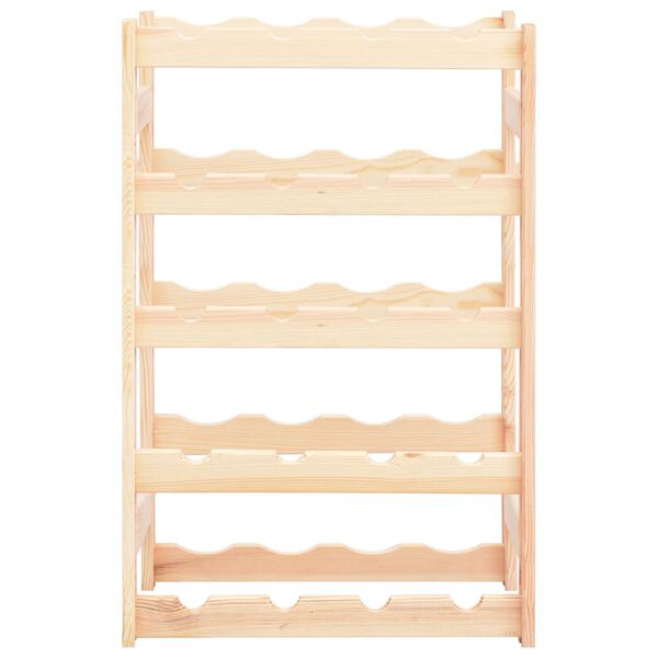 vidaXL ワインラック ボトル20本 無垢のパインウッド